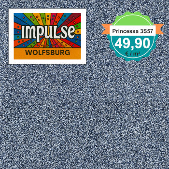 Vorwerk Teppichboden PRINCESSA 3S57 blau – moderner Veloursboden, pflegeleicht und langlebig